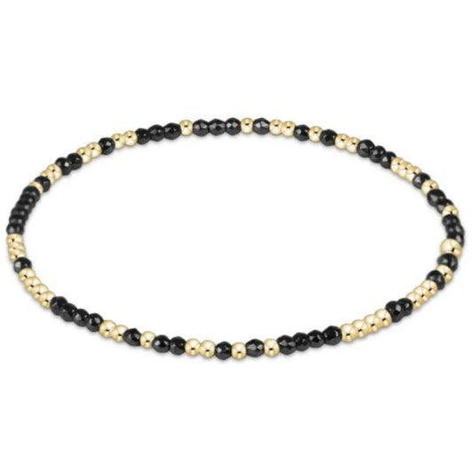 Hope Unwritten Faceted Hematite 2mm Bead Bracelet