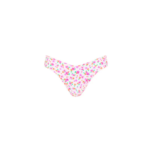 Cheeky V Bikini Bottom - Flamingo Flora