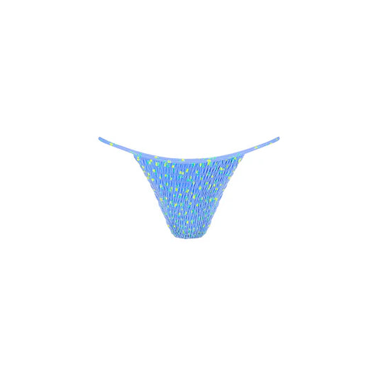 Shirred Slim Cheeky Bikini Bottom - Lemon Bloom