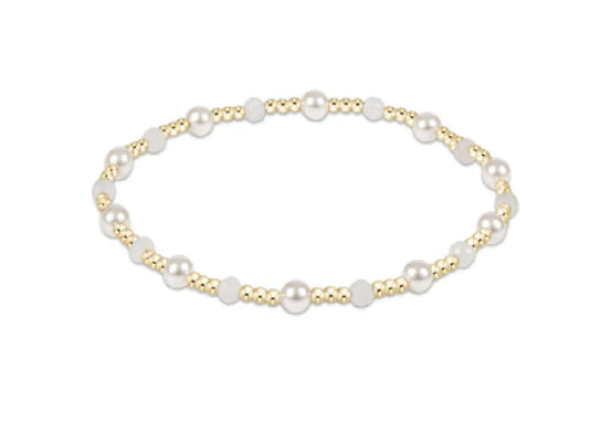 Pearl Sincerity Pattern 4mm Bead Bracelet - Moonstone Regular price