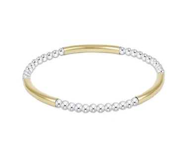 Bliss Bar Pattern Mixed Metal 3mm Bracelet