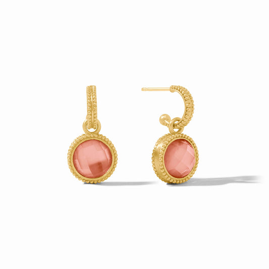 Fleur-de-Lis Hoop & Charm Earring