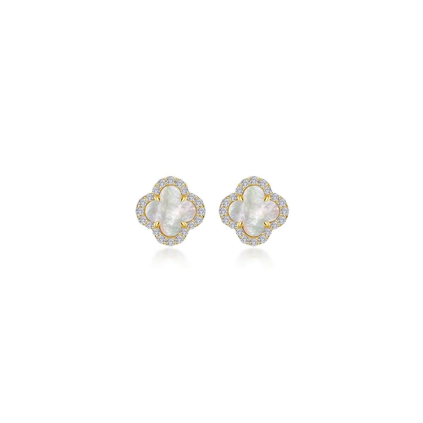 0.4 CTW Halo Stud Earrings