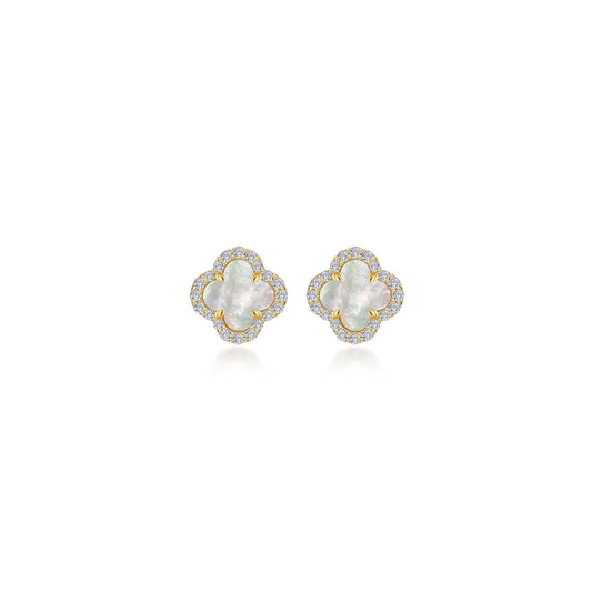 0.4 CTW Halo Stud Earrings