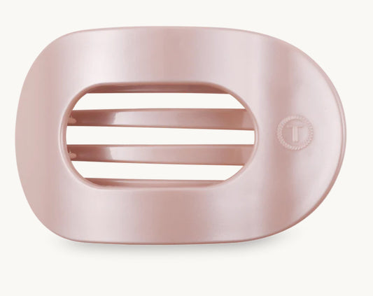 Pearly Pink Flat Round Hair Clip