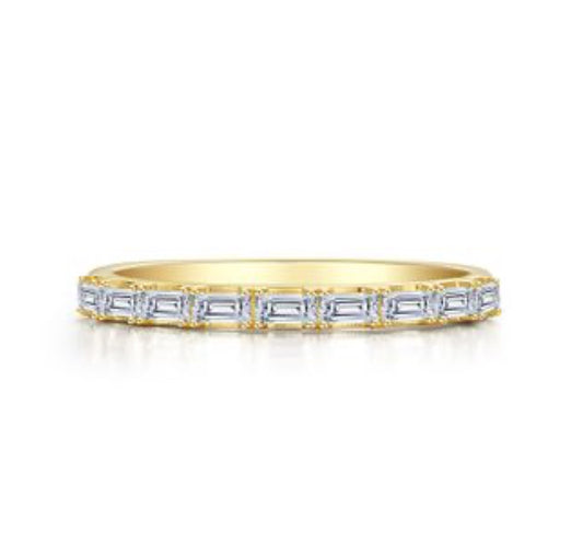 Baguette Half-Eternity Band Gold