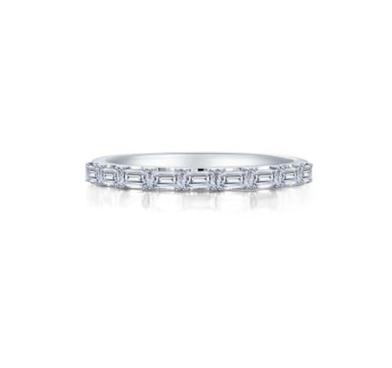 Baguette Half-Eternity Band