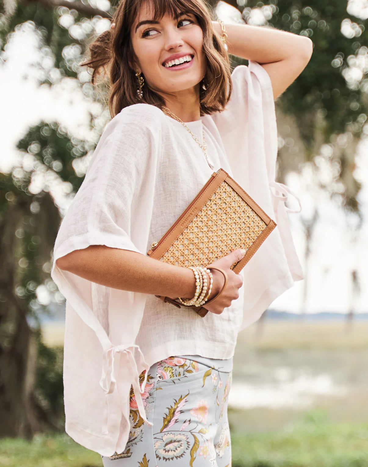 Cane Ginny Wristlet Pecan