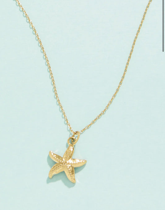 Starfish Necklace, 18"
