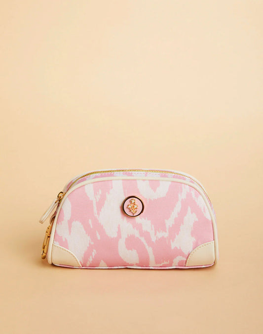 Golf Accessory Pouch Pink Ikat