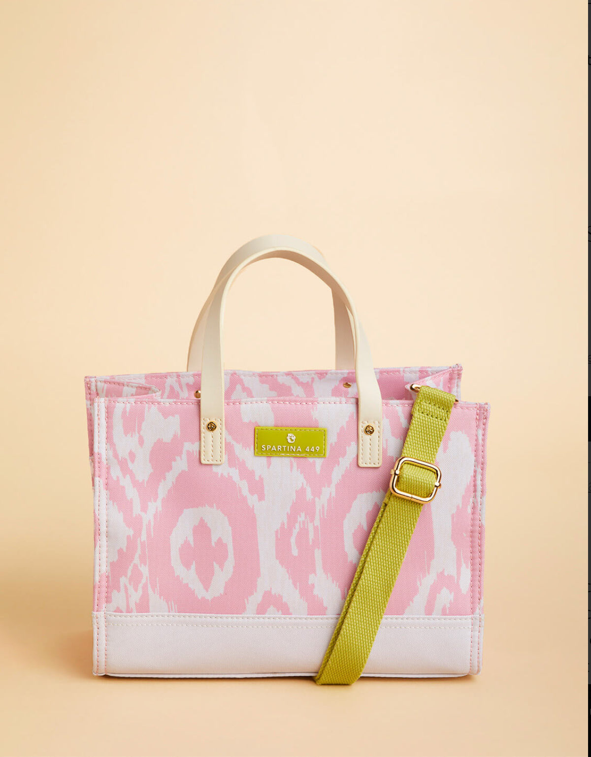 Golf Crossbody Tote Pink Ikat