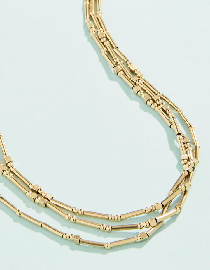 Mermazing Layered Necklace Gold 17”