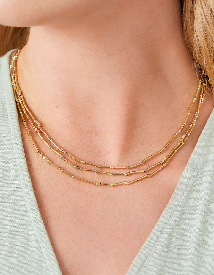 Mermazing Layered Necklace Gold 17”