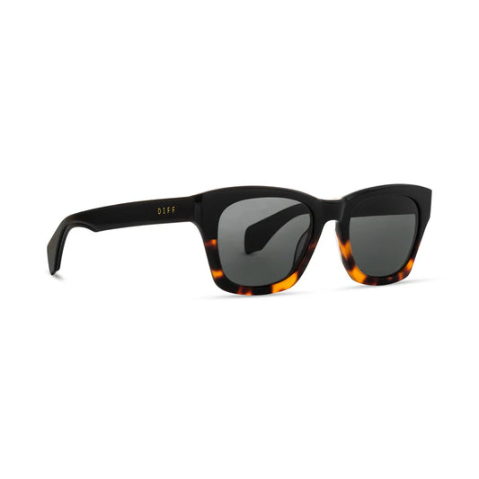 Dean Black Tortoise + Grey Lens Polarized Sunglasses