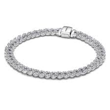 Pandora Timeless Pave Chain Bracelet, Clear CZ