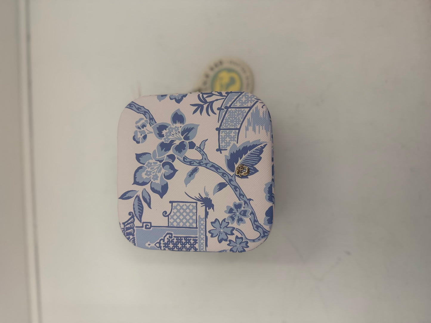 Jewelry Mirror Travel Case Garden Toile