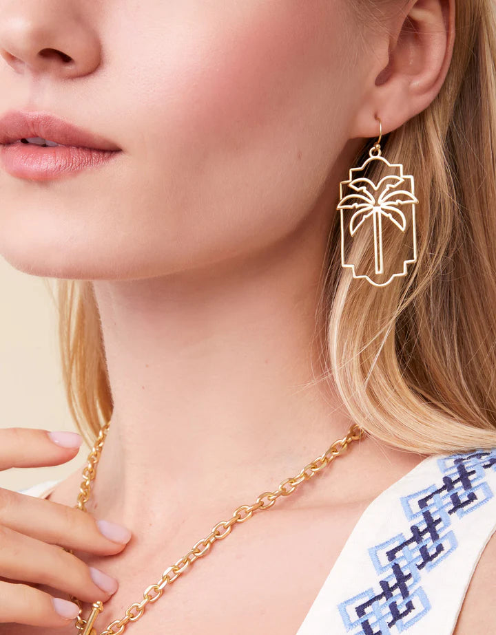 Palm Geo Earrings