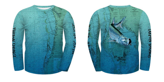 Men’s Blue Tarpon Navigational SPF 50 Shirt