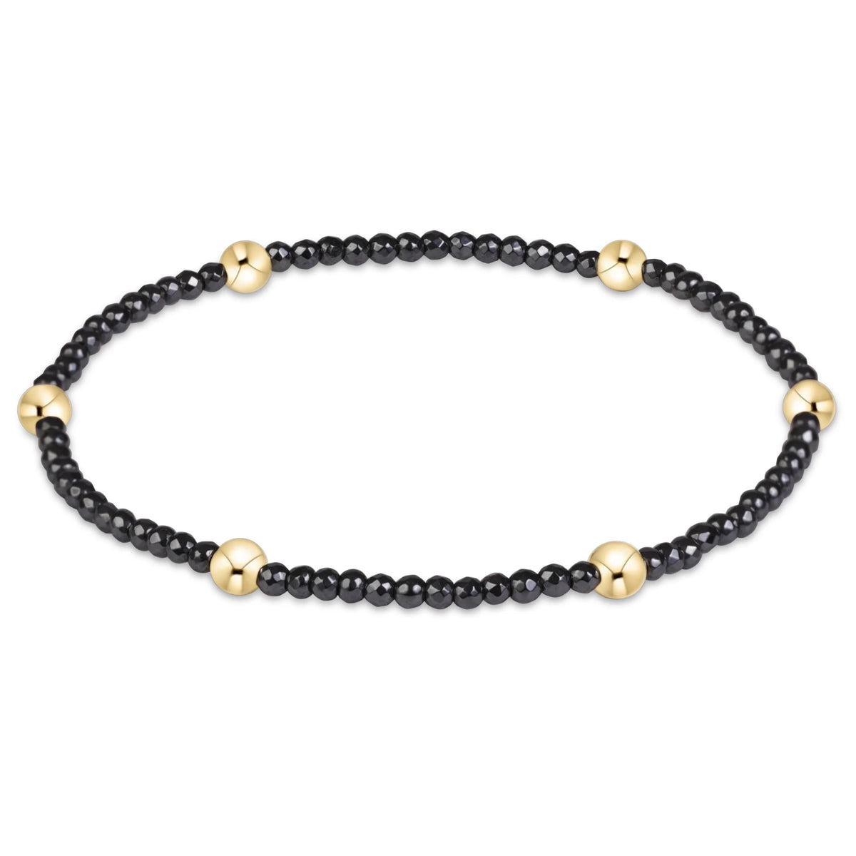 presence faceted hematite 2mm bracelet