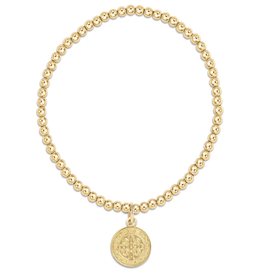 Classic Gold 3MM Bracelet Blessing Gold Disc