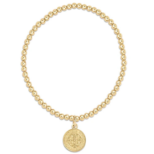 Extends Classic Gold 3MM Bracelet Blessing Gold Disc