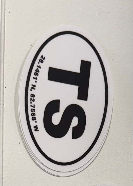 TS Latitude and Longitude Sticker