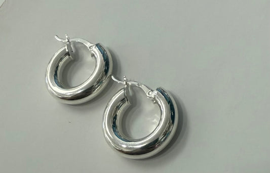 Sterling Silver Extra Small Huggies- Thick