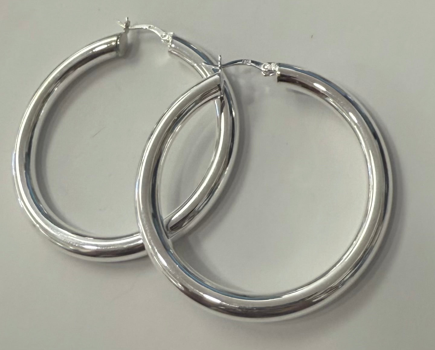 Sterling Silver Large Hoop- Thick