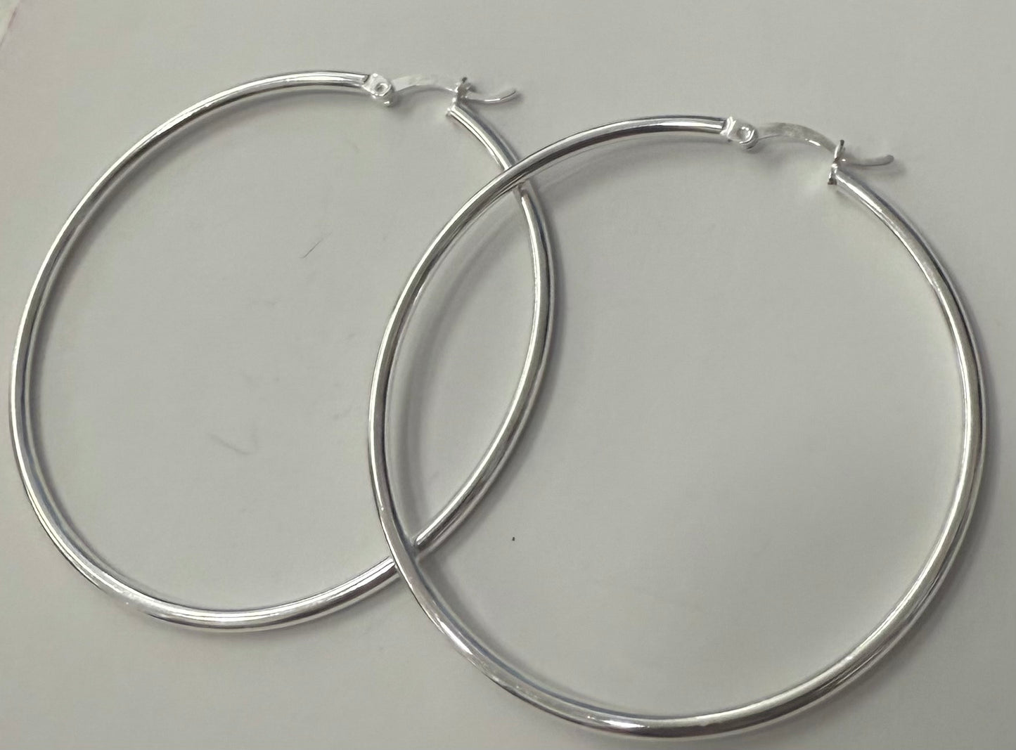 Sterling Silver Large Hoop