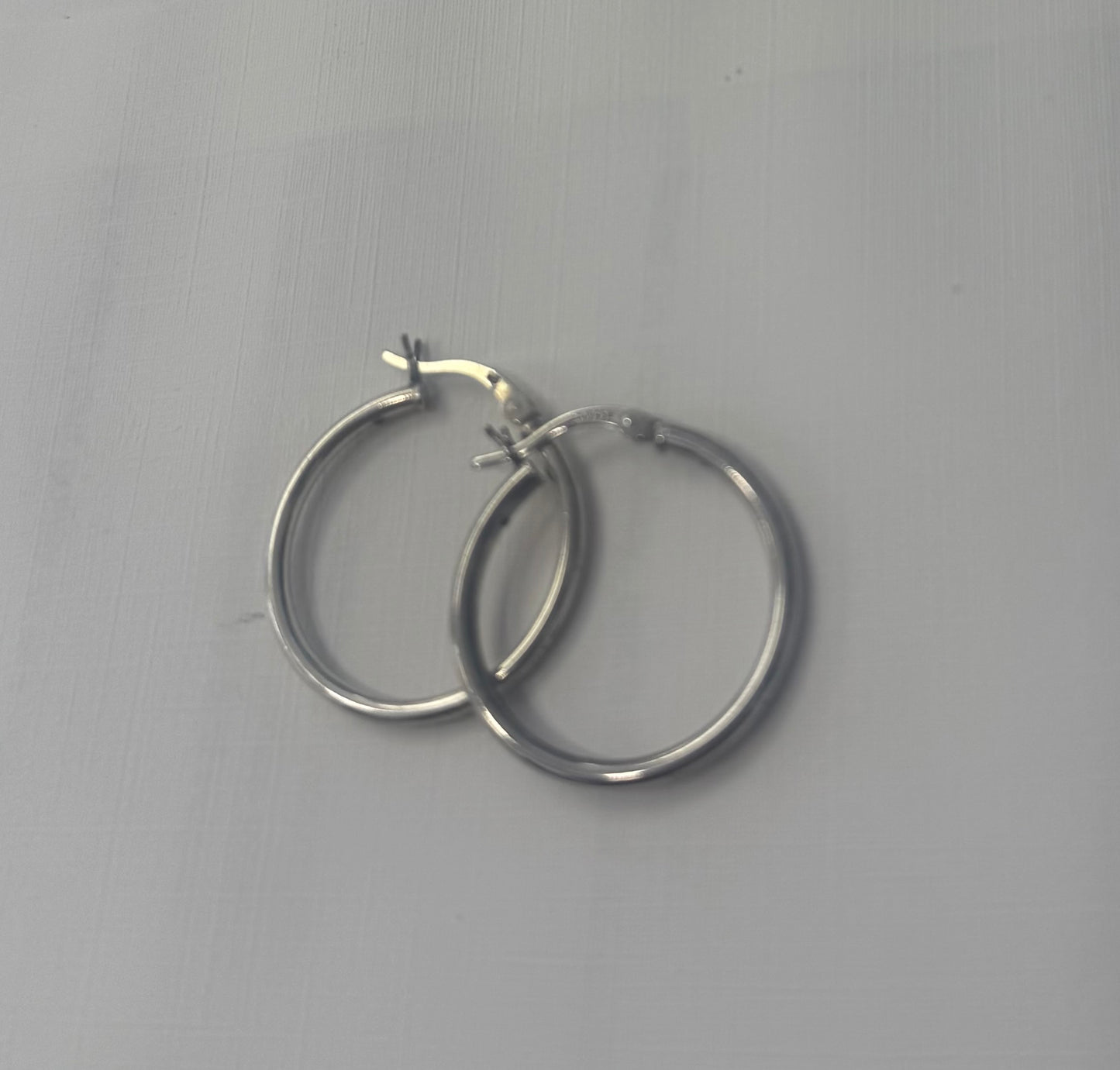 Plain Sterling Hoops