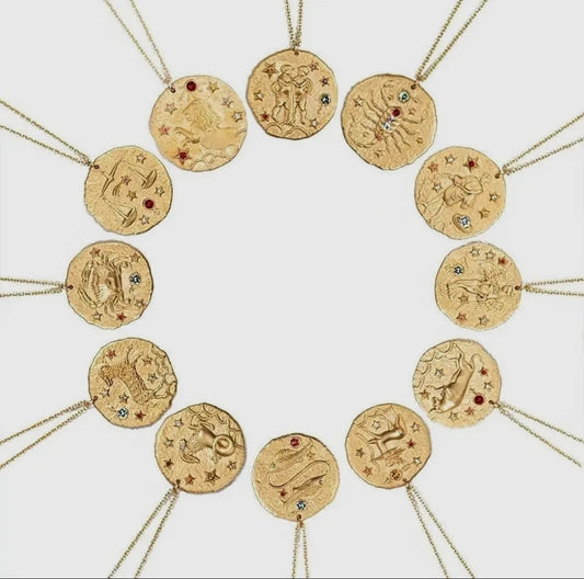 Horoscope Sign Constellation Zodiac Necklace- Aquarius