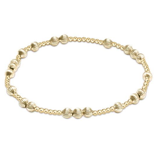 hope unwritten dignity 4mm bead bracelet - gold - extend