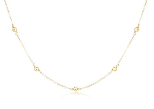 17" Choker Simplicity Chain Gold Classic 4mm-Gold