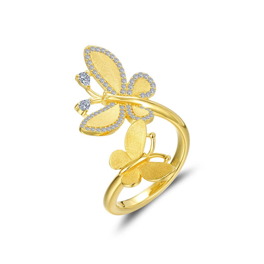 Brushed Butterfly Ring .96 CTW