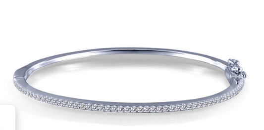 Bangle CL SS PT .81 CTTW Single Row Hinged