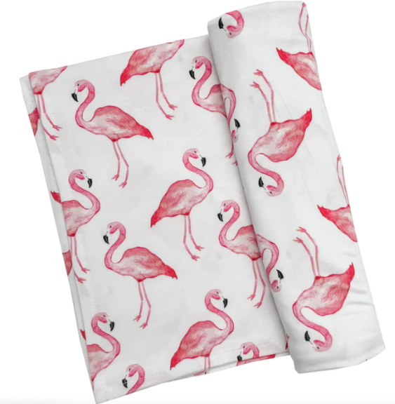 Flamingo Knit Swaddle