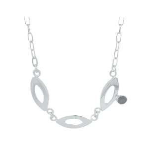 STERLING SILVER MARQUISE SHAPE WITH GREEN AMETHYST NECKLACE