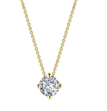 1.25 CTW Solitaire Necklace GOLD