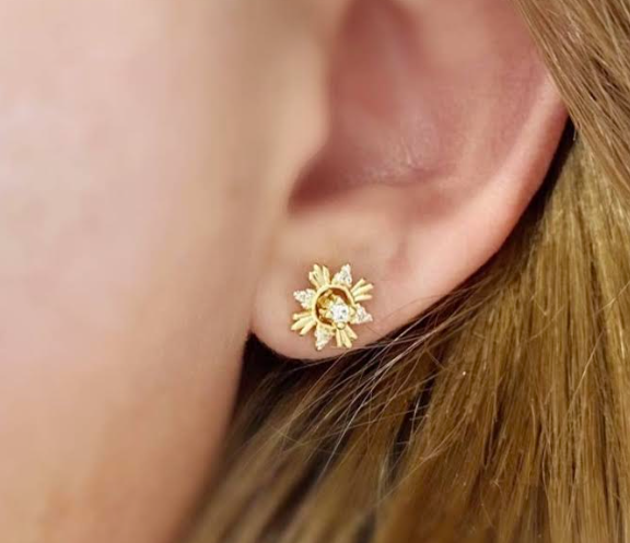 18K gold Filled Earring and Jacket