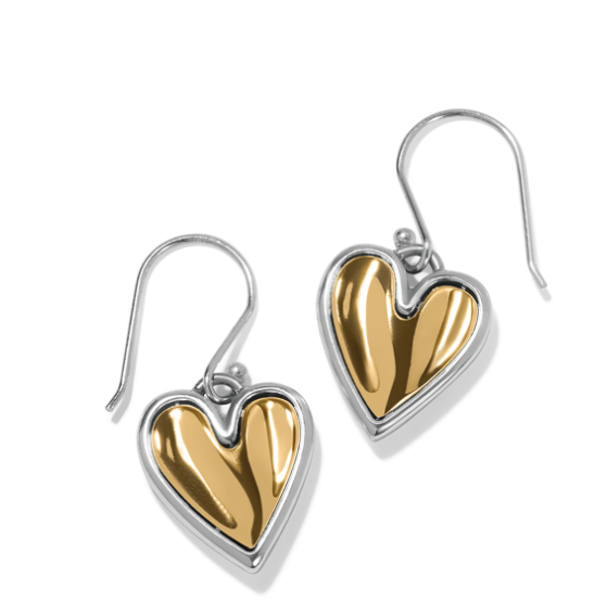 Cascade Heart Reversible French Wire Earrings