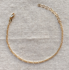 18k Gold Filled 2mm Rounded 3x1 Figaro Anklet