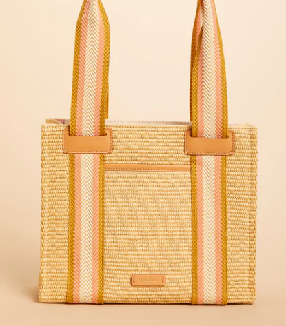 Charlie Zip Tote Straw