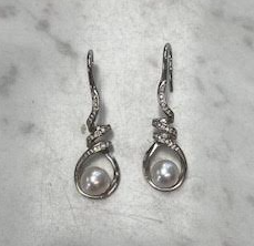 Caged Pearl Drop Earrings