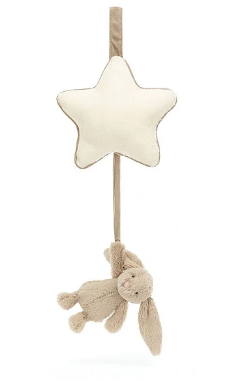 Bashful Beige Bunny Musical Pull