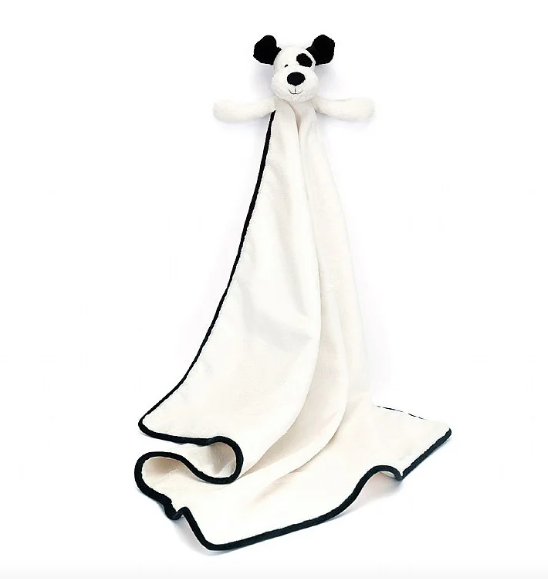 Bashful Black & Cream Puppy Blankie