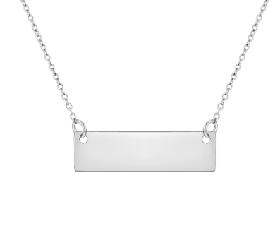 SS Nameplate Bar Necklace