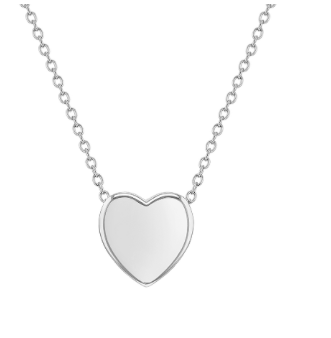 SS Tiny Monogram Heart Necklace