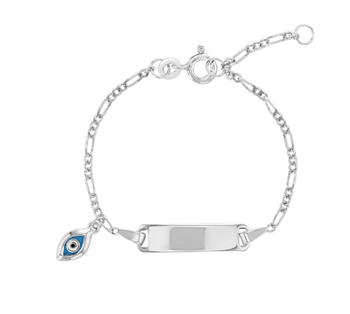 Evil Eye Tag ID Children's Bracelet