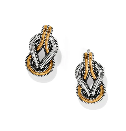 Brighton Interlok Harmony Two Tone Post Earrings