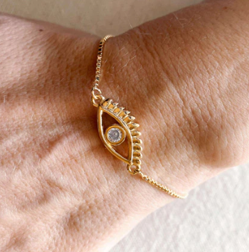 18K Gold Filled Evil Eye Bracelet